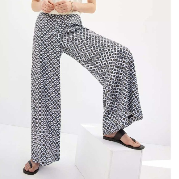 Anthropologie Pants - Maeve Anthropologie Callan Wide Leg Pants Geometric Print Viscose Breezy Flowy 0
